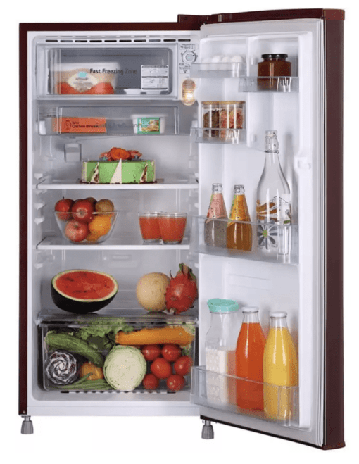 LG 185 L Direct Cool Single Door 1 Star Refrigerator  (SCARLET JASMINE, GL-B199OSJB) - Image 2